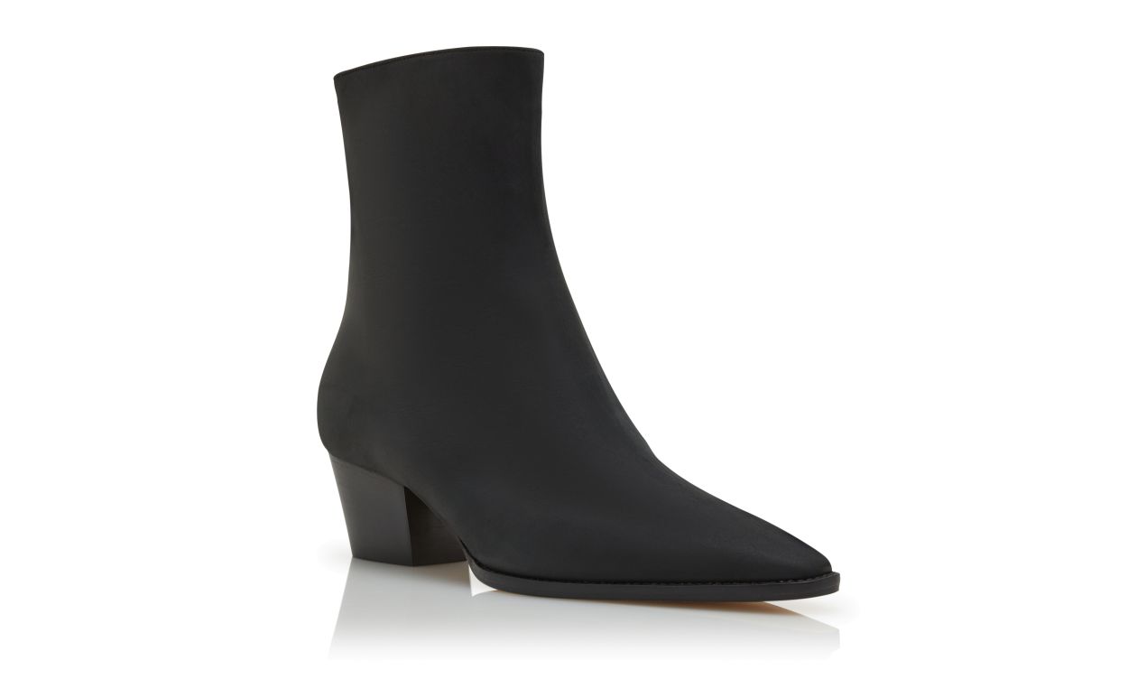 Botas de tobillo de nubuck negro