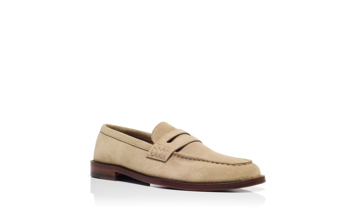 Zapatillas de cuero beige con cordones