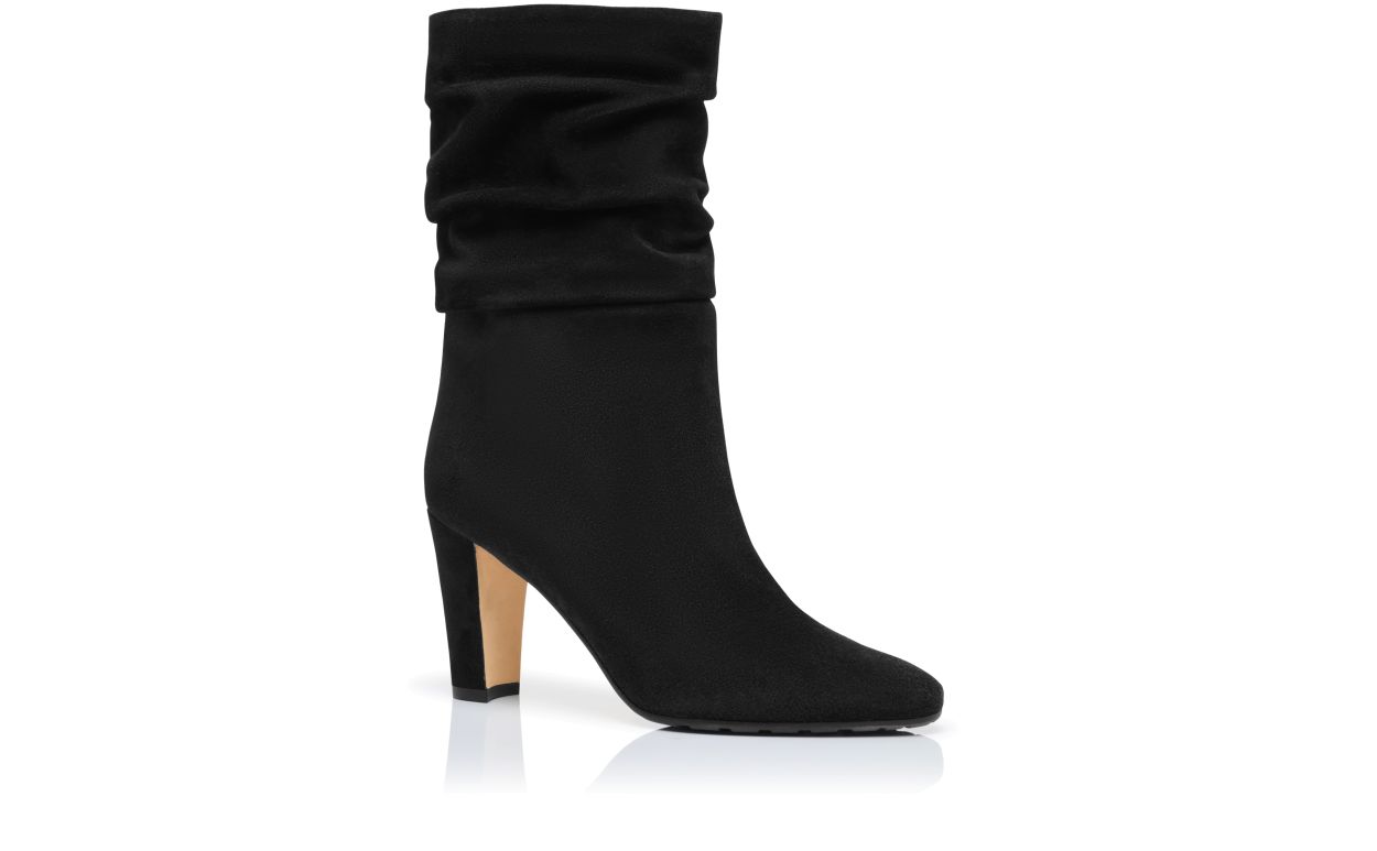 Botas de media pierna de ante negro