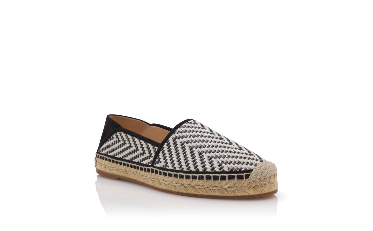 Espadrilles de rafia negro y blanco