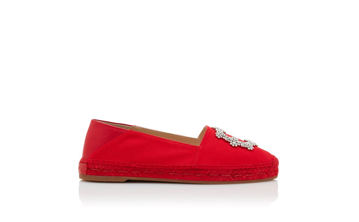 Espadrilles de algodón rojo