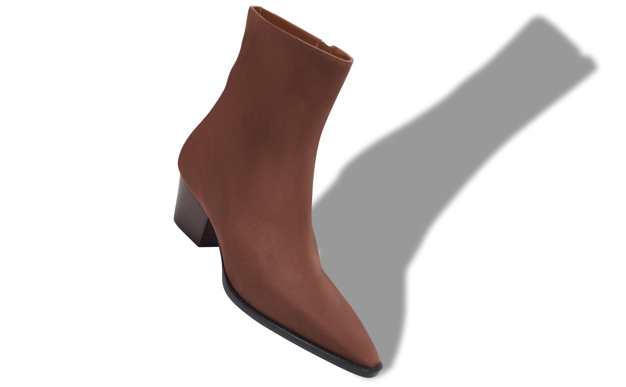 Botas de tobillo de nubuck marrón