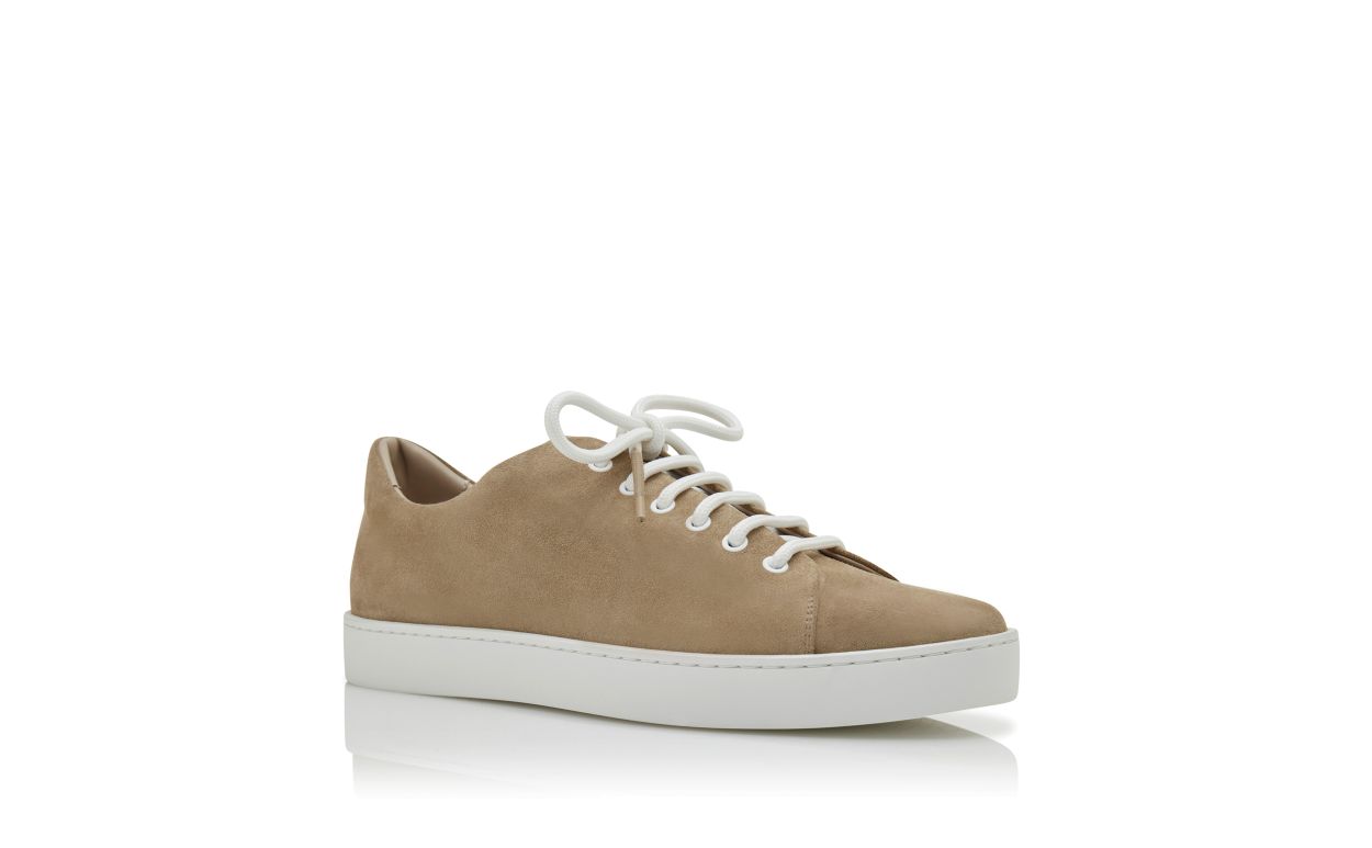 Zapatillas Bajas de Piel Beige