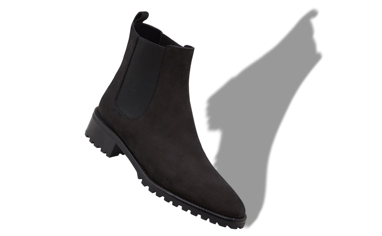 Botas Chelsea de Gamuza Negra