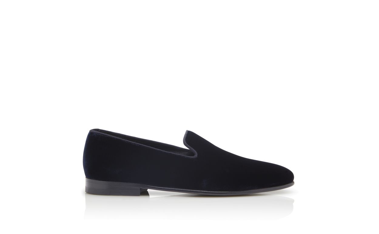 Zapatillas de Tela de Velour Azul Marino