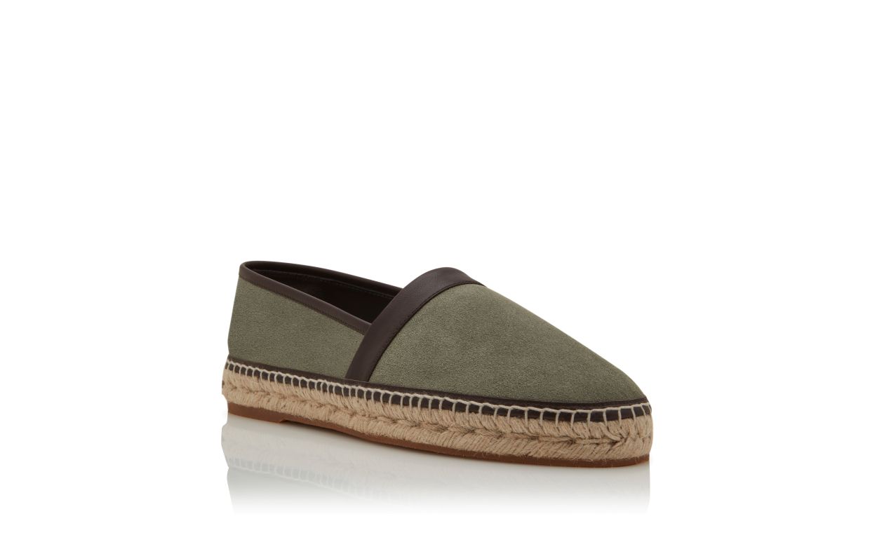Espadrilles de Suela de Ternera Verde Oscuro