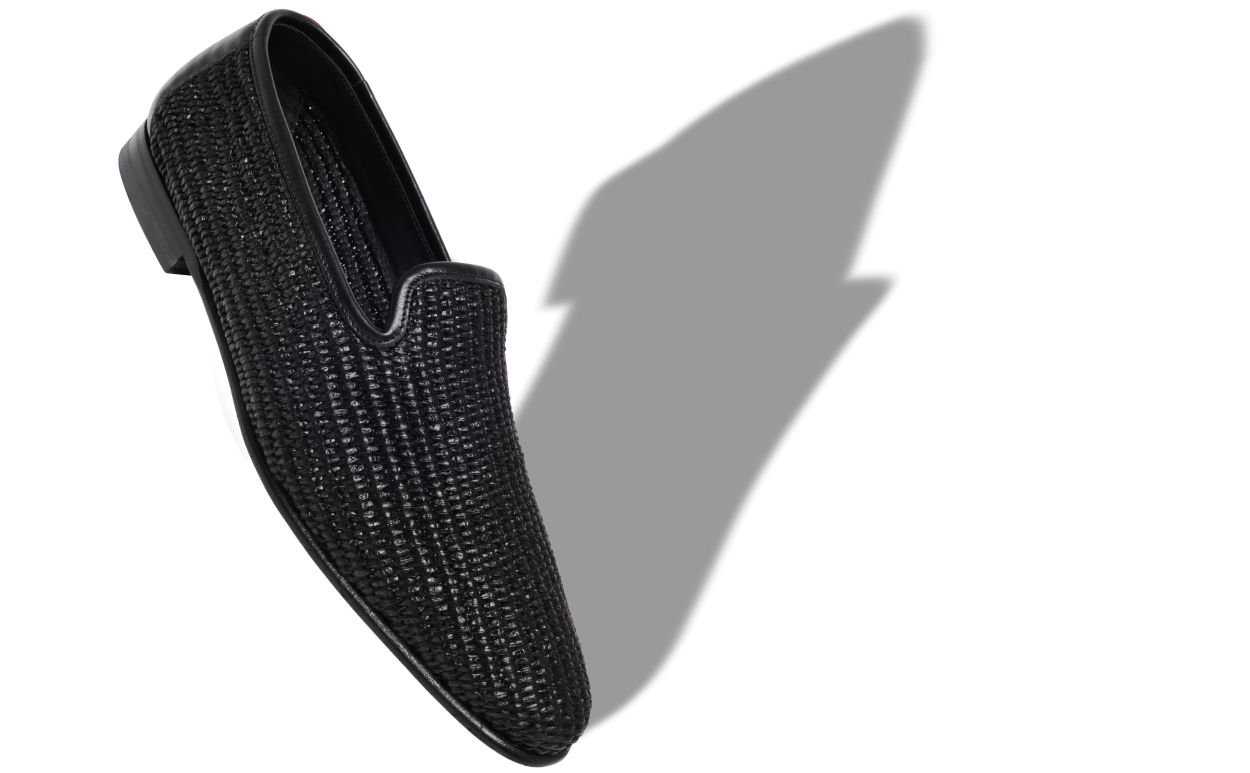 Zapatillas de rafia negras
