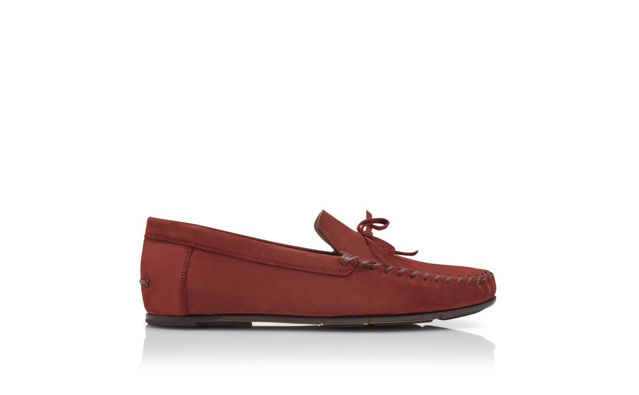 Zapatos de conducción de cuero nubuck marrón
