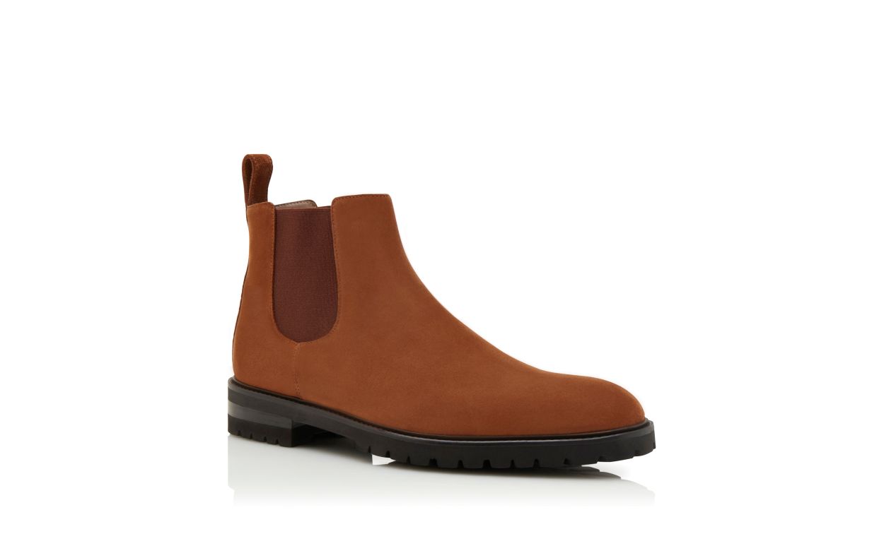 Botas Chelsea de ante de ternera marrón
