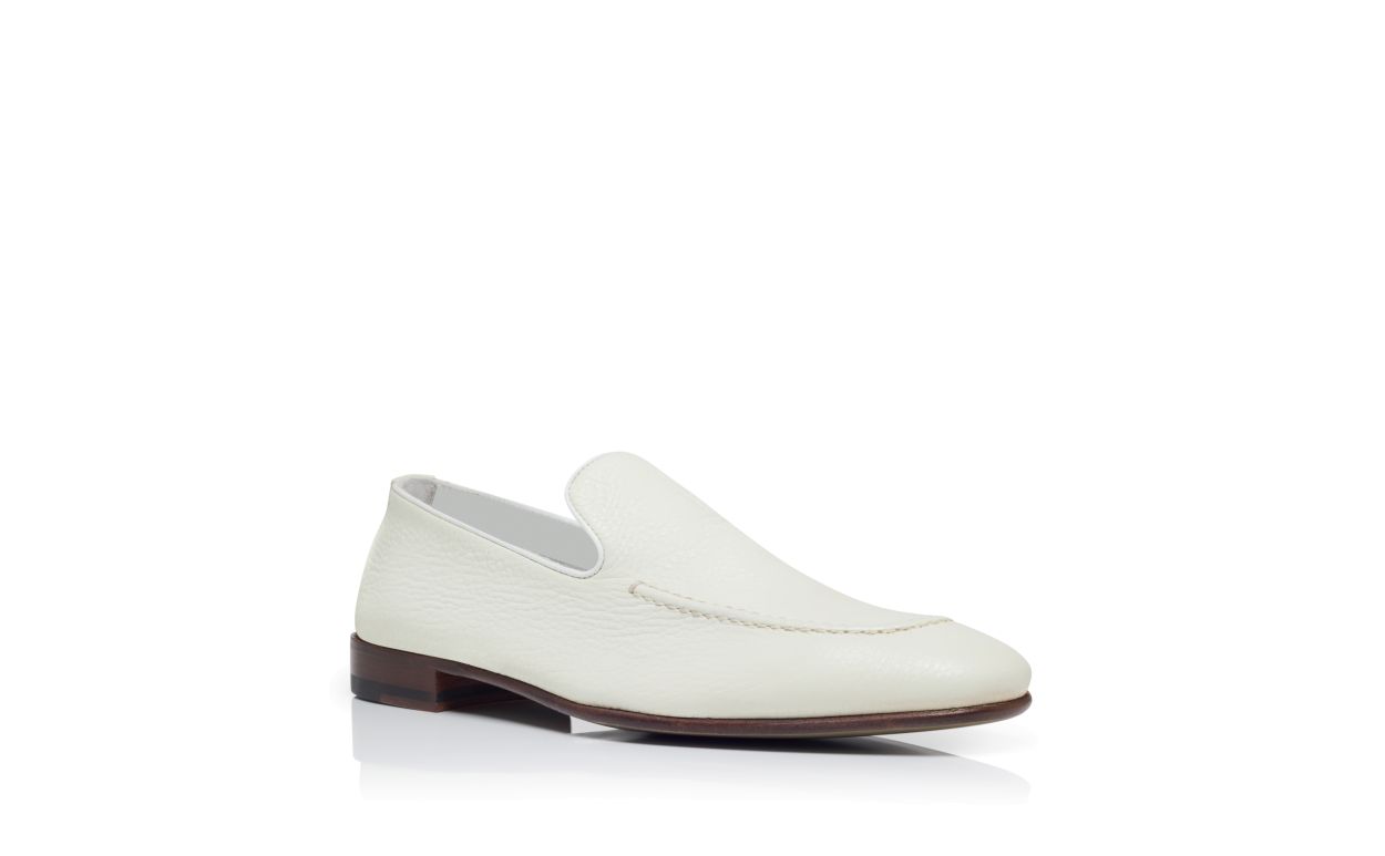 Zapatillas de cuero de becerro blanco