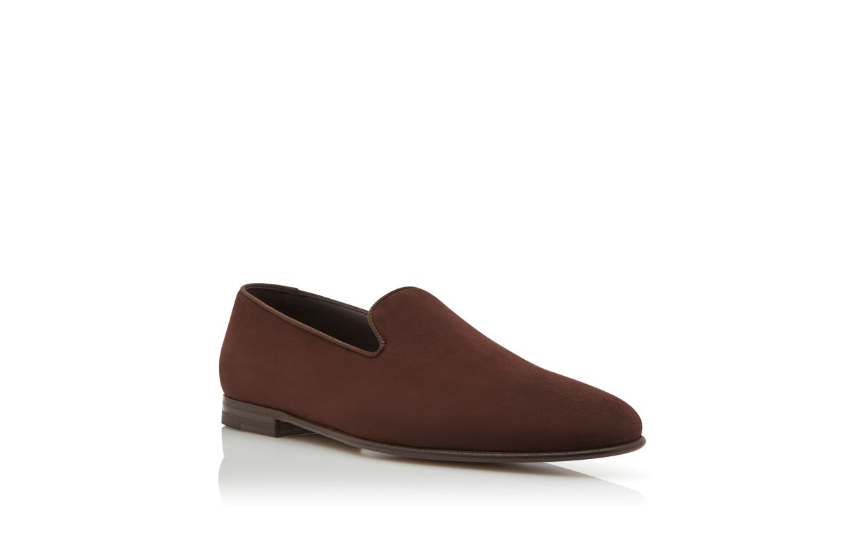 Zapatillas de Piel de Cabra Marrón Oscuro