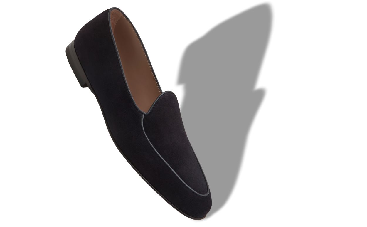 Zapatillas de ante azul marino