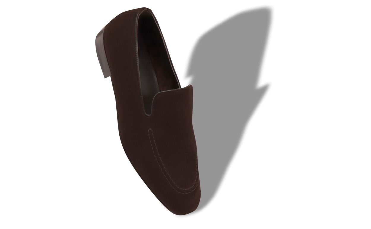 Zapatillas de Piel de Cabra Marrón Oscuro