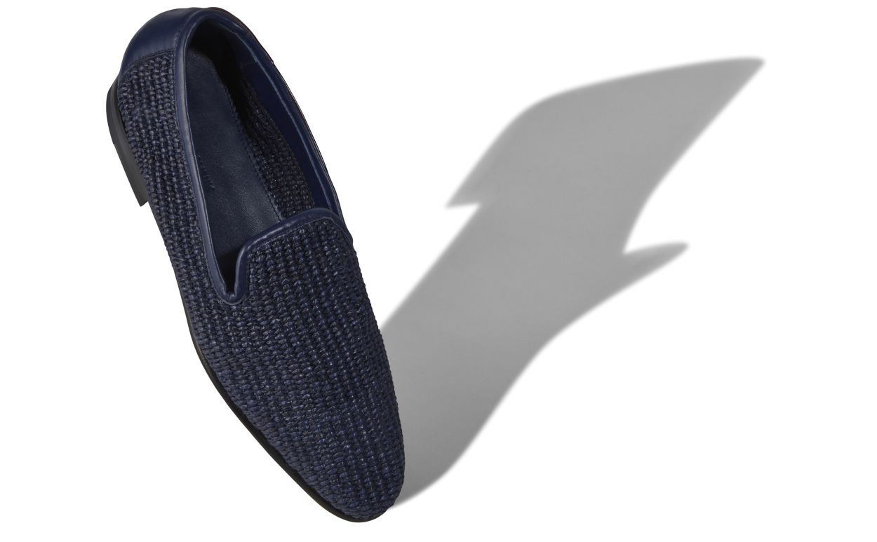 Zapatillas de rafia azul marino