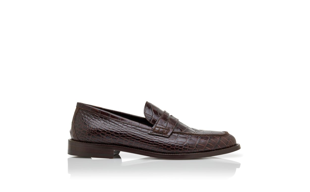 Mocasines de cuero de ternera marrón oscuro