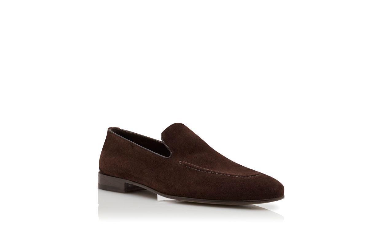 Zapatillas de Piel de Cabra Marrón Oscuro