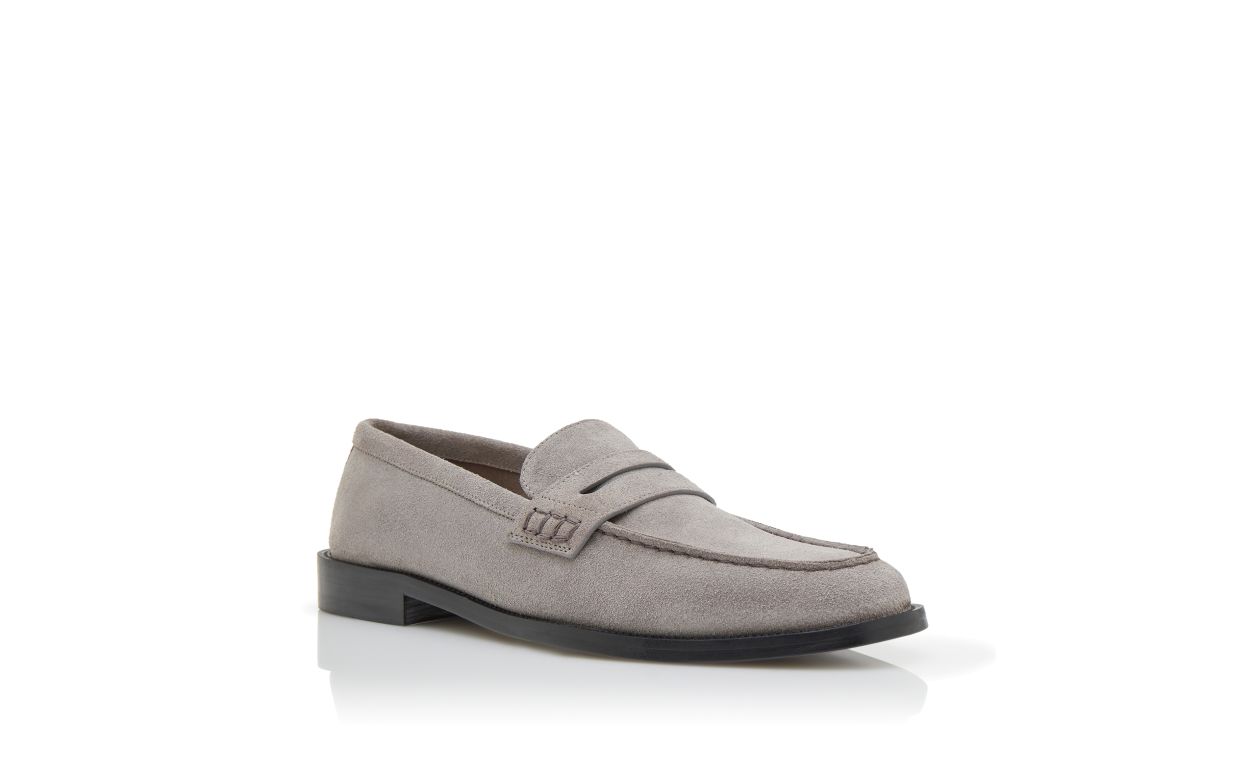 Zapatillas de cuero de cabra gris