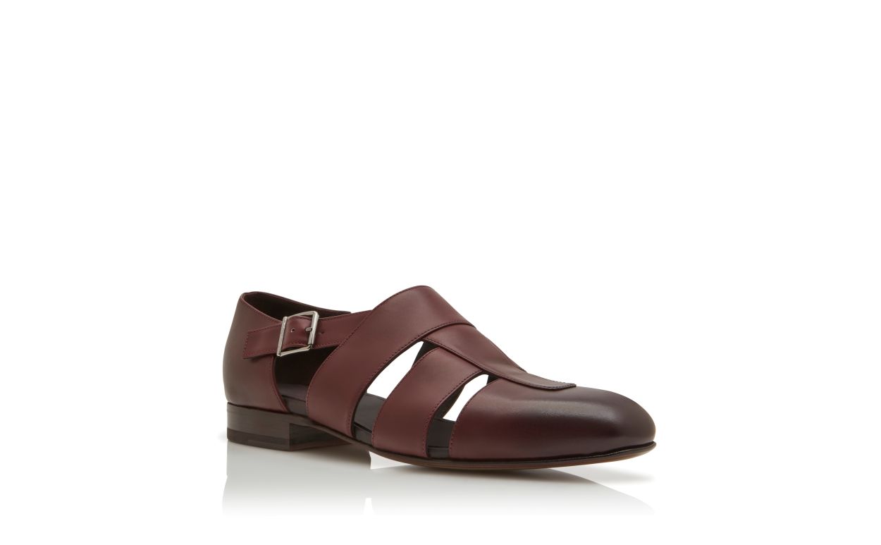 Sandalias de cuero de ternera rojo