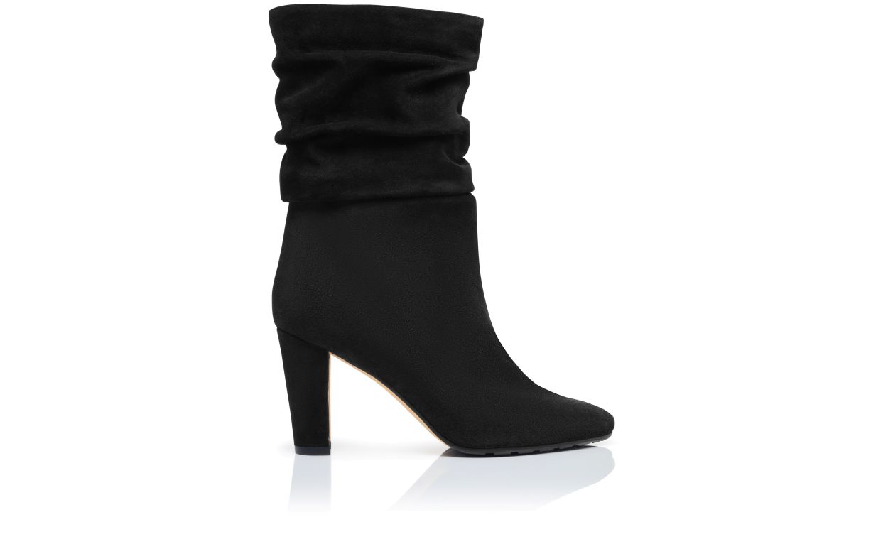 Botas de media pierna de ante negro