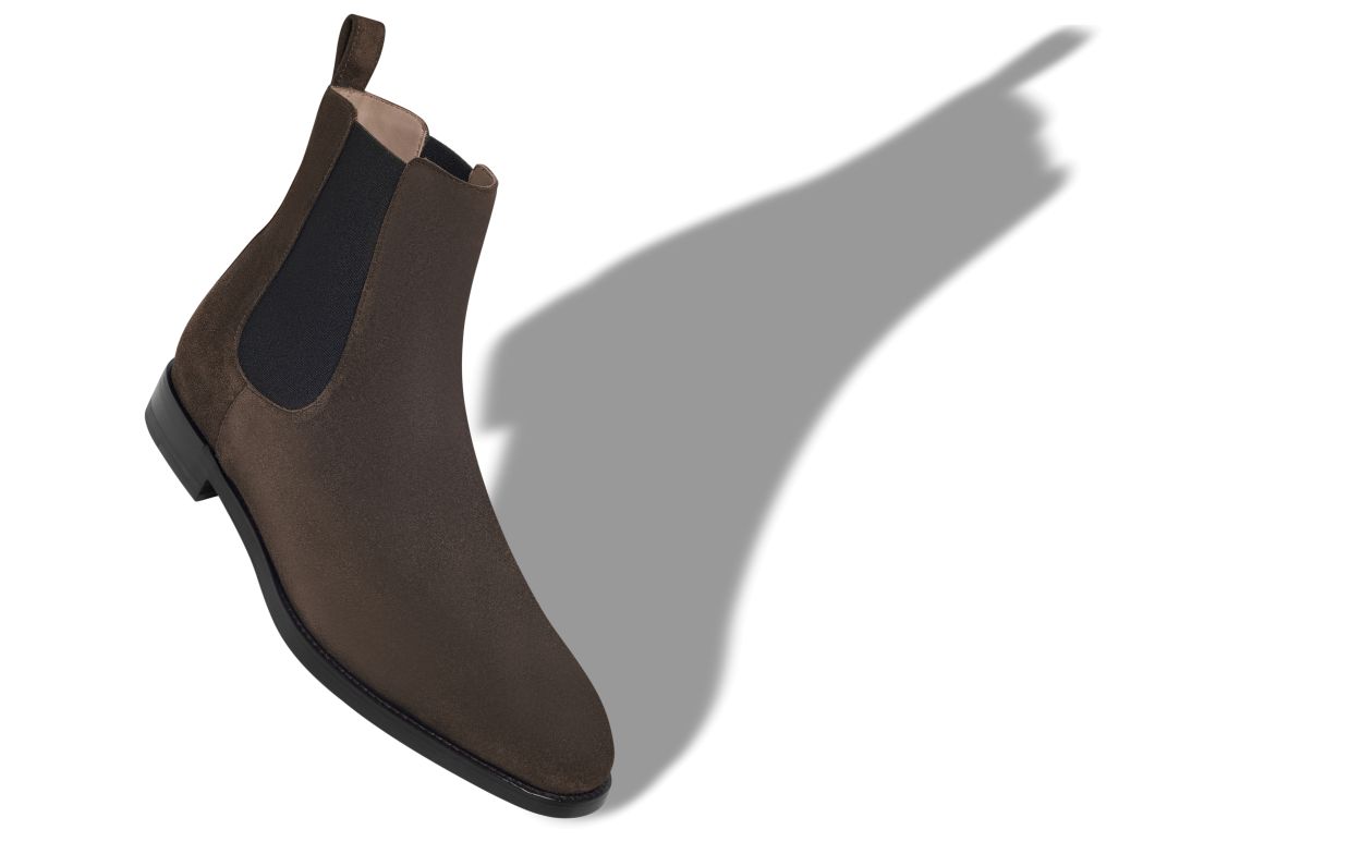 Botas de tobillo de ante marrón