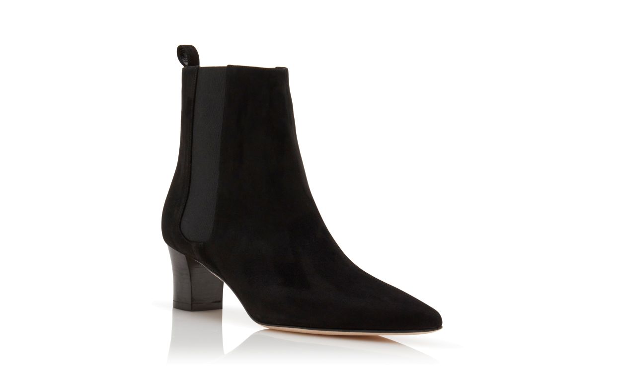 Botas de tobillo de ante negro
