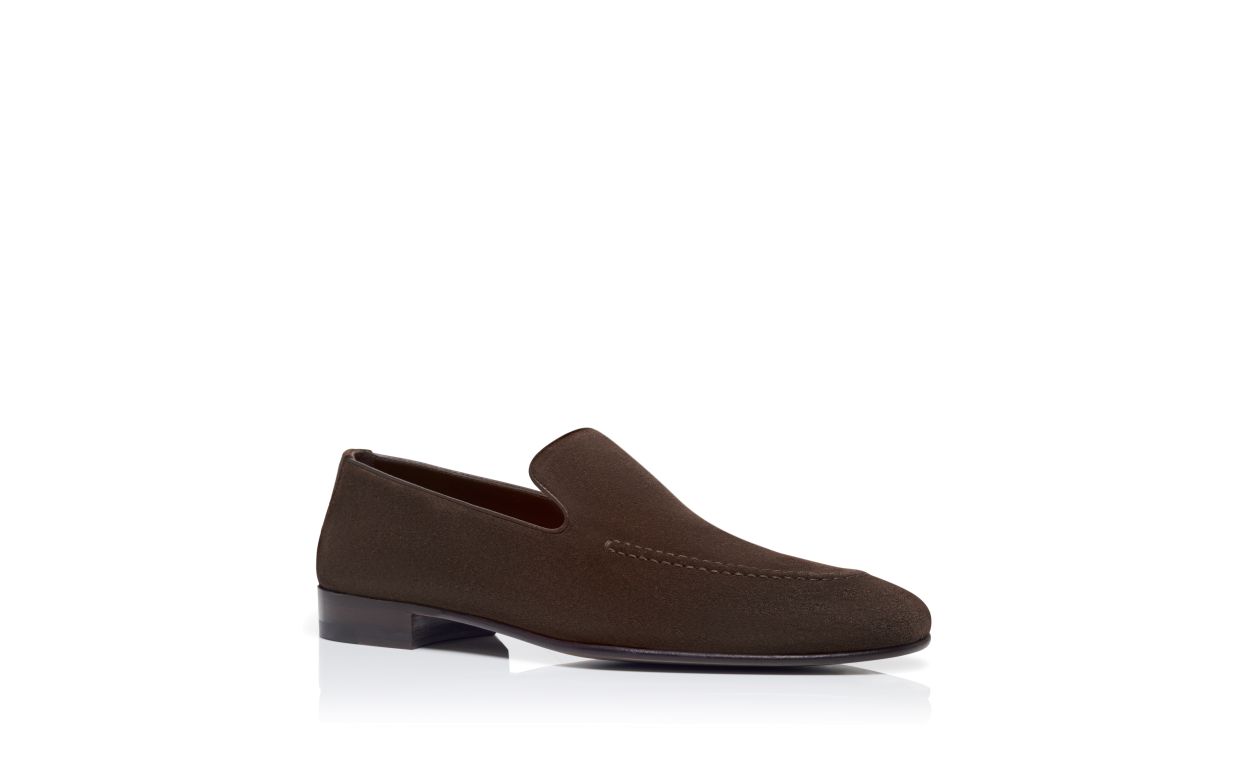 Zapatillas de Piel de Cabra Marrón Oscuro