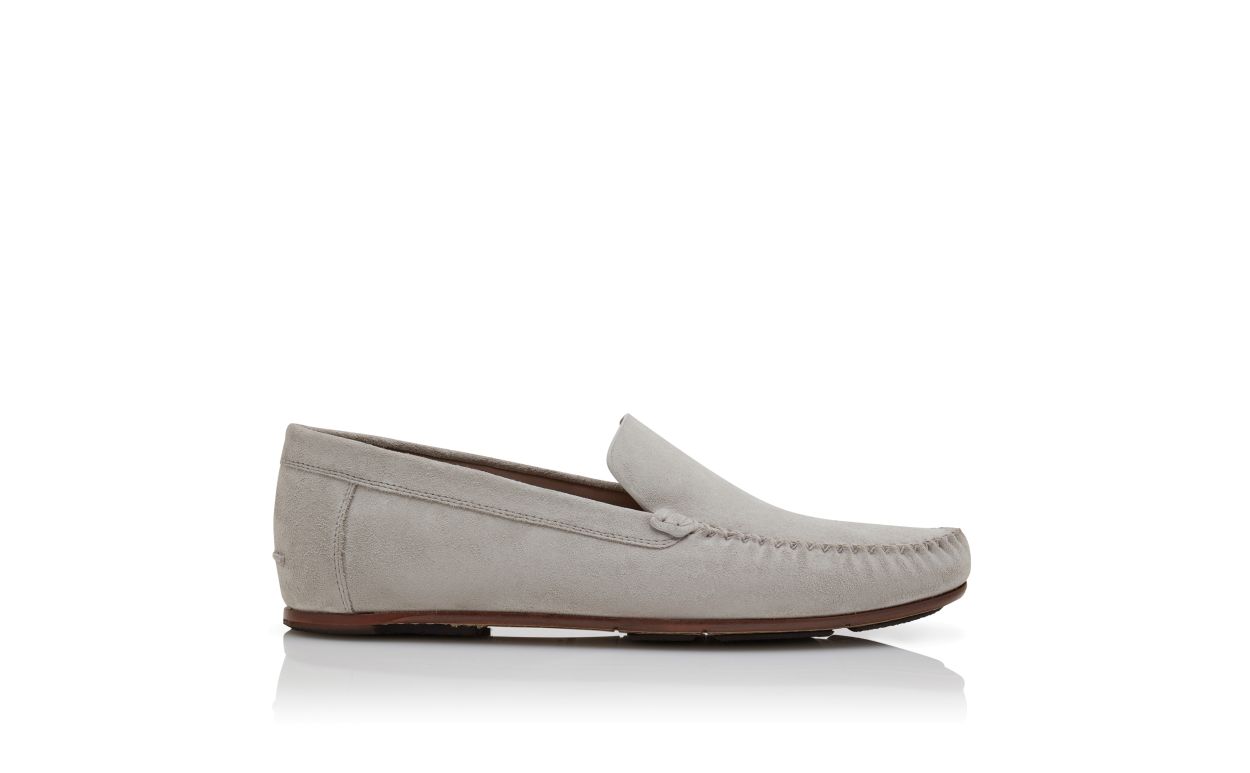 Zapatillas de ante gris claro