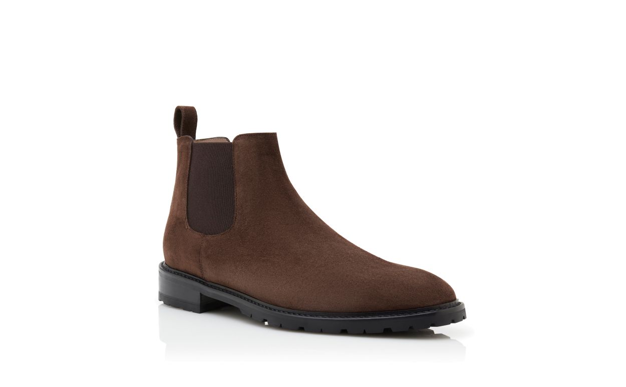 Botas de tobillo de ante marrón