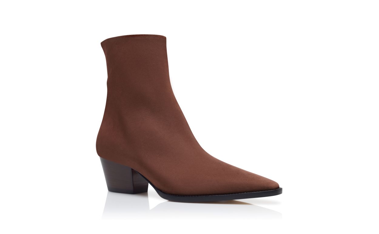 Botas de tobillo de nubuck marrón