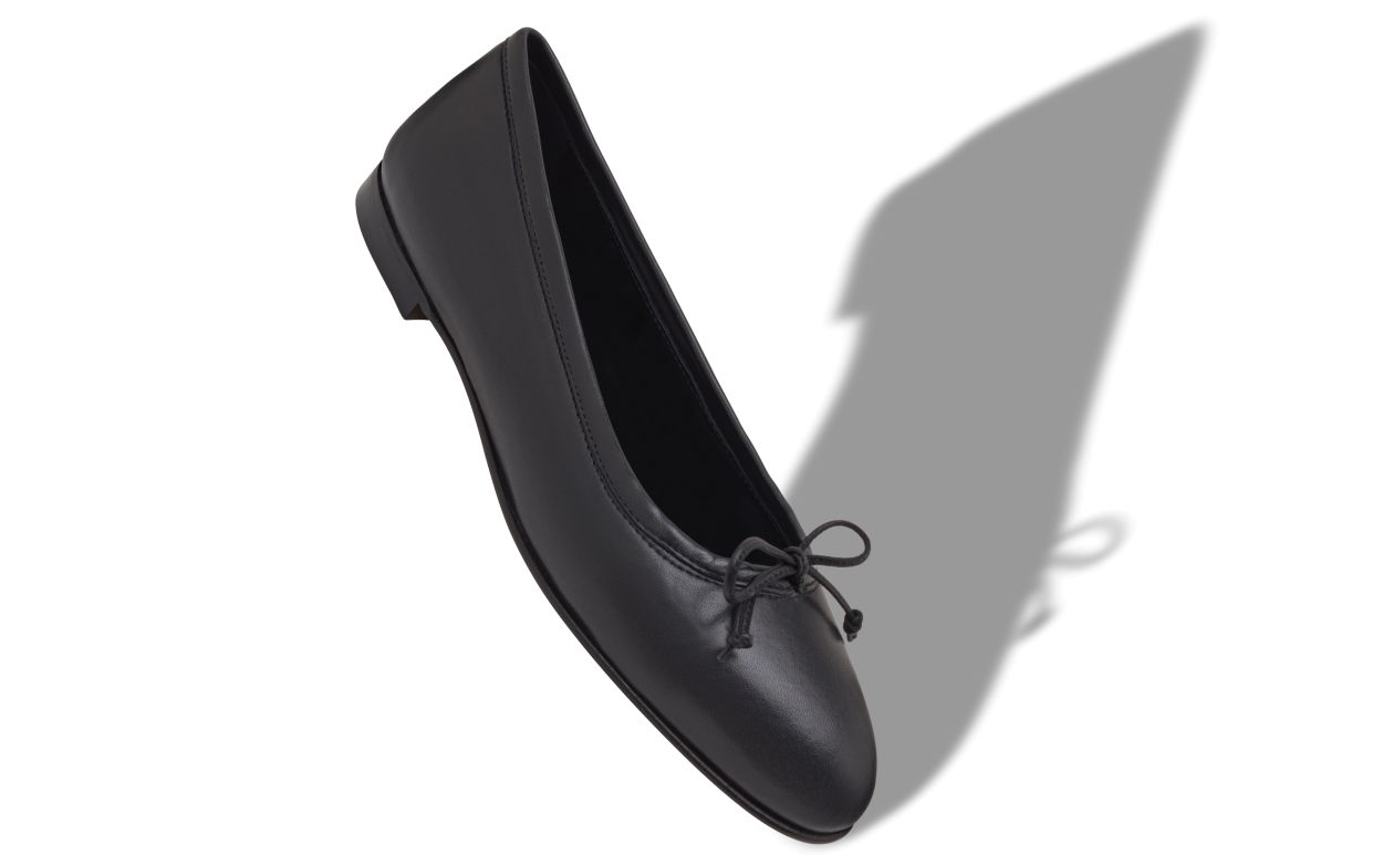 Zapatillas Ballet de Cuero Napa Negro