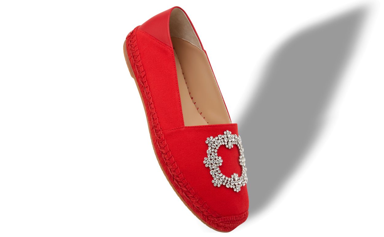 Espadrilles de algodón rojo