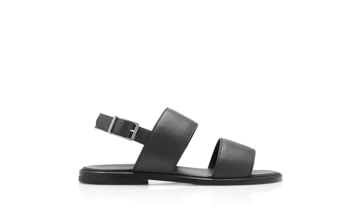 Sandalias de cuero de becerro negro