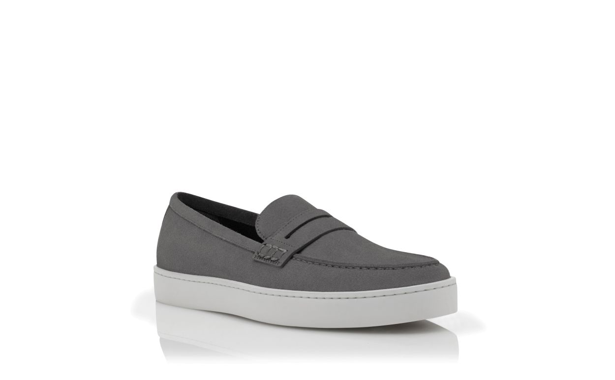 Zapatillas de ante gris con cordones